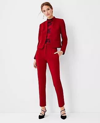 Ann Taylor The Petite High Waist Ankle Pant Double Knit