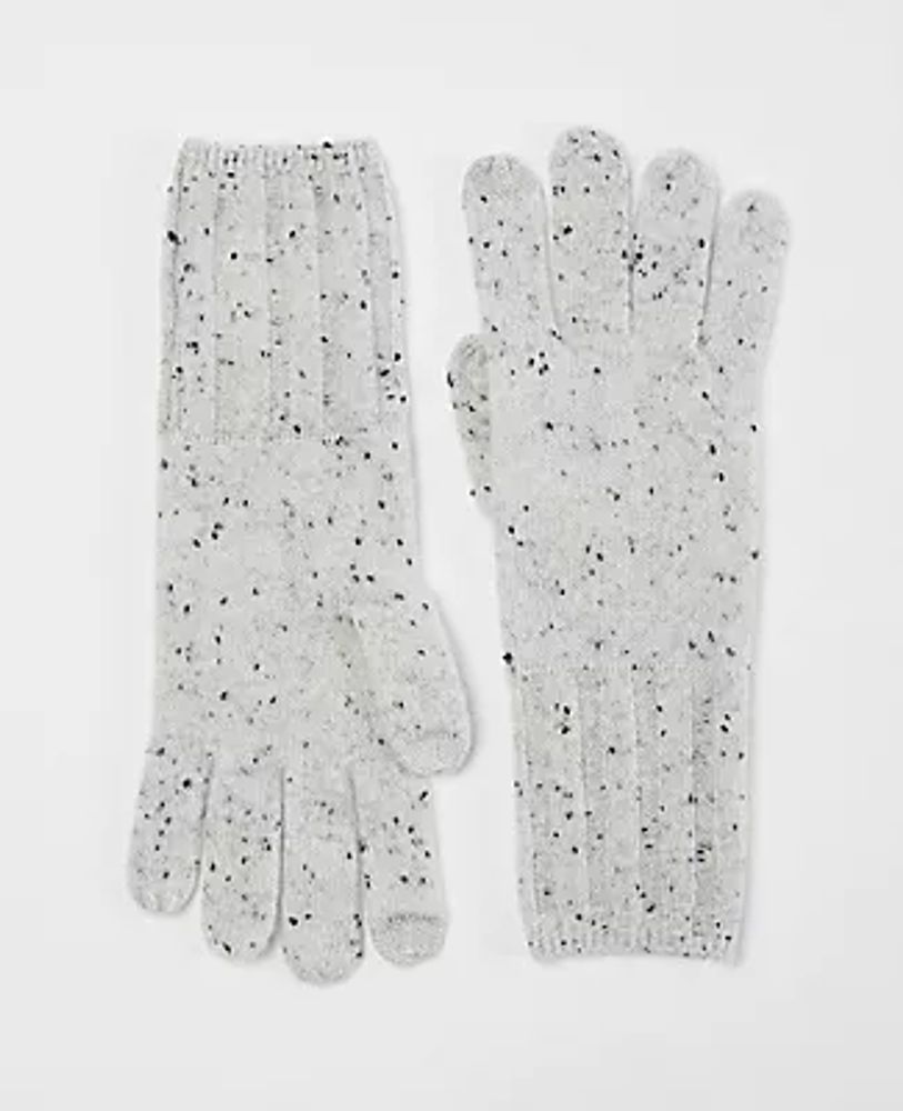 Ann Taylor Flecked Ribbed Cashmere Gloves