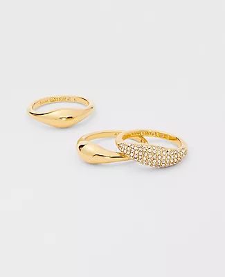 Ann Taylor Pave Ring Set