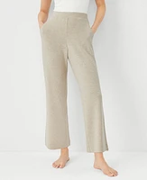 Ann Taylor Heathered Lounge Wide Leg Pants Toasted Oat Women's