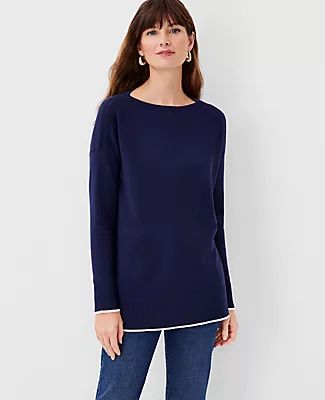 Ann Taylor Petite Tipped Tunic Sweater