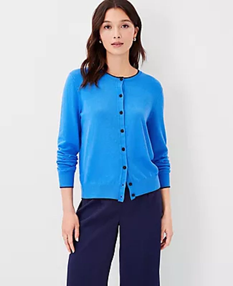 Ann Taylor Petite Tipped Cardigan | The Summit