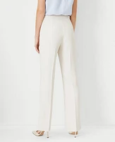 Ann Taylor The Side Zip Trouser Pant Fluid Crepe Ivory Whisper Women's