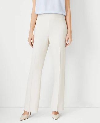 Ann Taylor The Side Zip Trouser Pant Fluid Crepe Ivory Whisper Women's