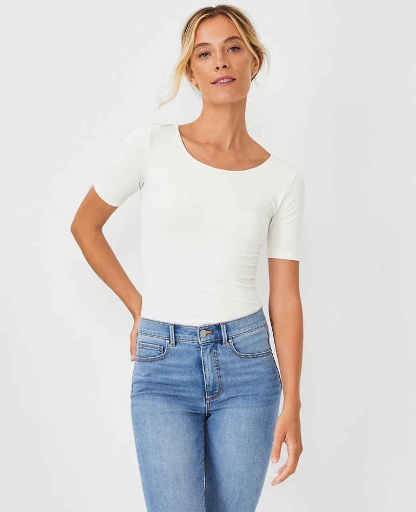 Ann Taylor Modern Seamless Scoop Neck T-Shirt Women's