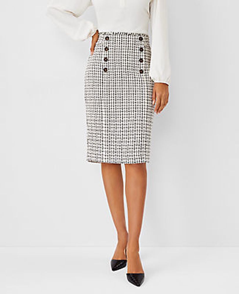 Ann Taylor Tweed Sailor Pencil Skirt