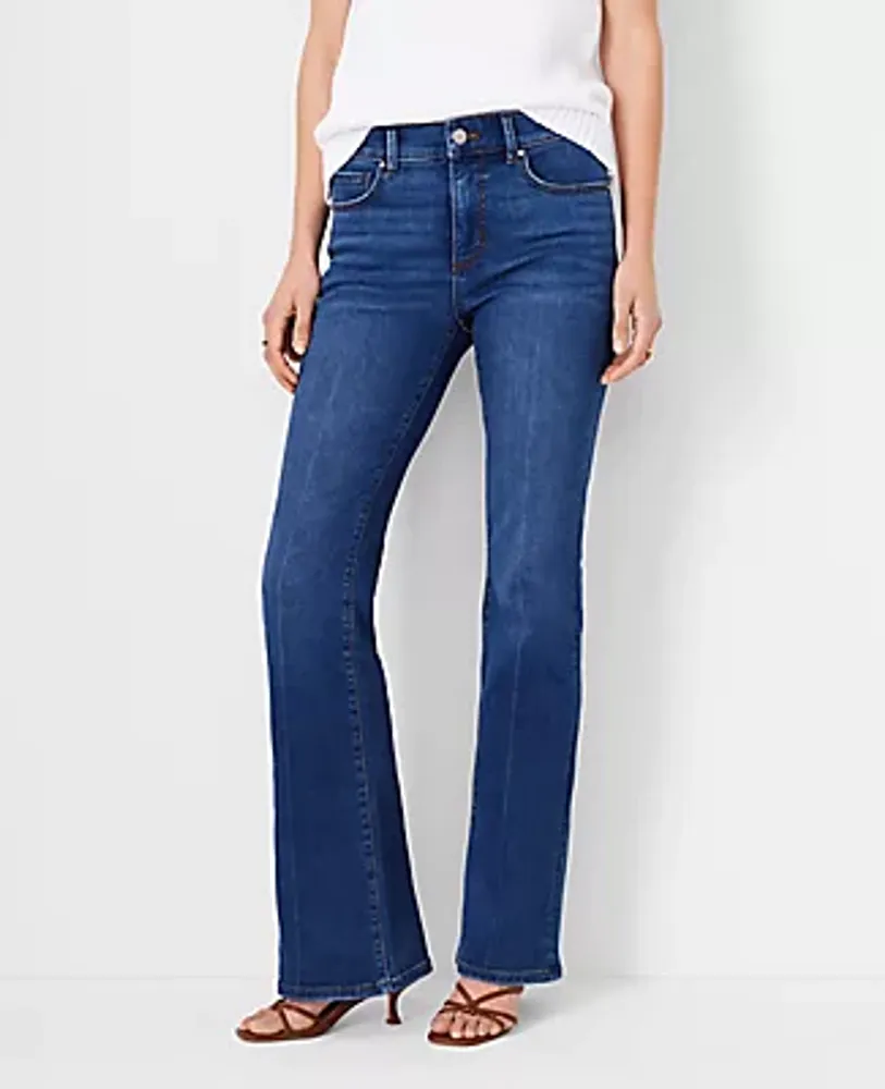 Ann Taylor Mid Rise Boot Cut Jeans Classic Wash