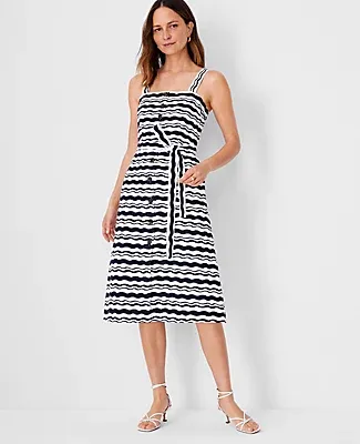 Ann Taylor Wave Strappy Flare Dress
