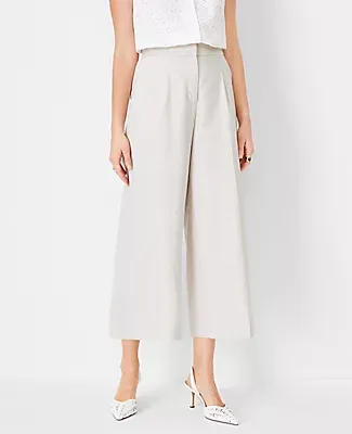 Ann Taylor The Pleated Culotte Pant Linen Blend