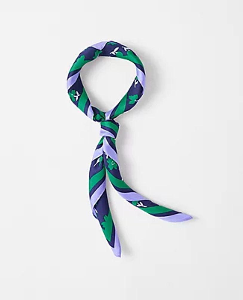 Ann Taylor Floral Silk Little Scarf