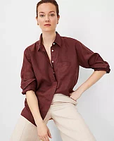 Ann Taylor Oversized Linen Shirt