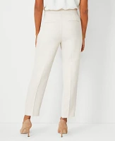 Ann Taylor The Side Zip Ankle Pant Fluid Crepe - Curvy Fit Ivory Whisper Women's