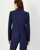 Ann Taylor The Petite Cutaway Blazer Double Knit Pure Sapphire Women's