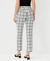 Ann Taylor The Petite Eva Ankle Pant Plaid - Curvy Fit Black Women's