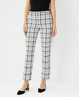 Ann Taylor The Petite Eva Ankle Pant Plaid - Curvy Fit Black Women's