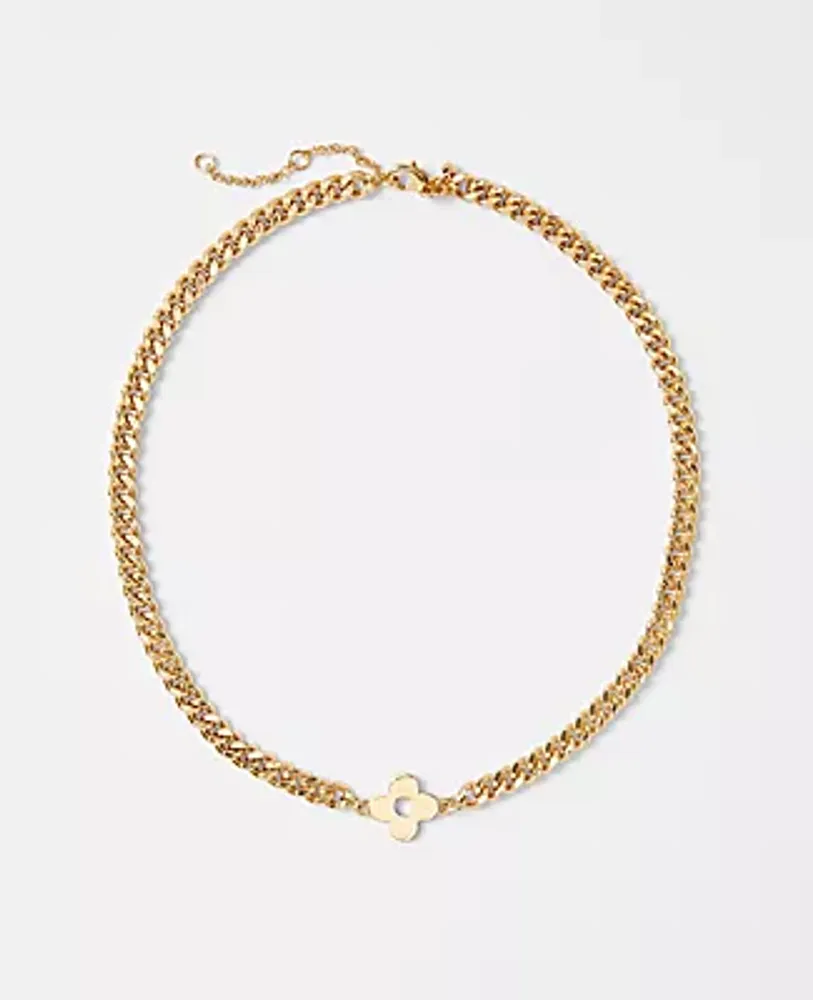 Ann Taylor Clover Chain Necklace