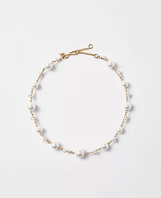 Ann Taylor Mixed Pearlized Statement Necklace