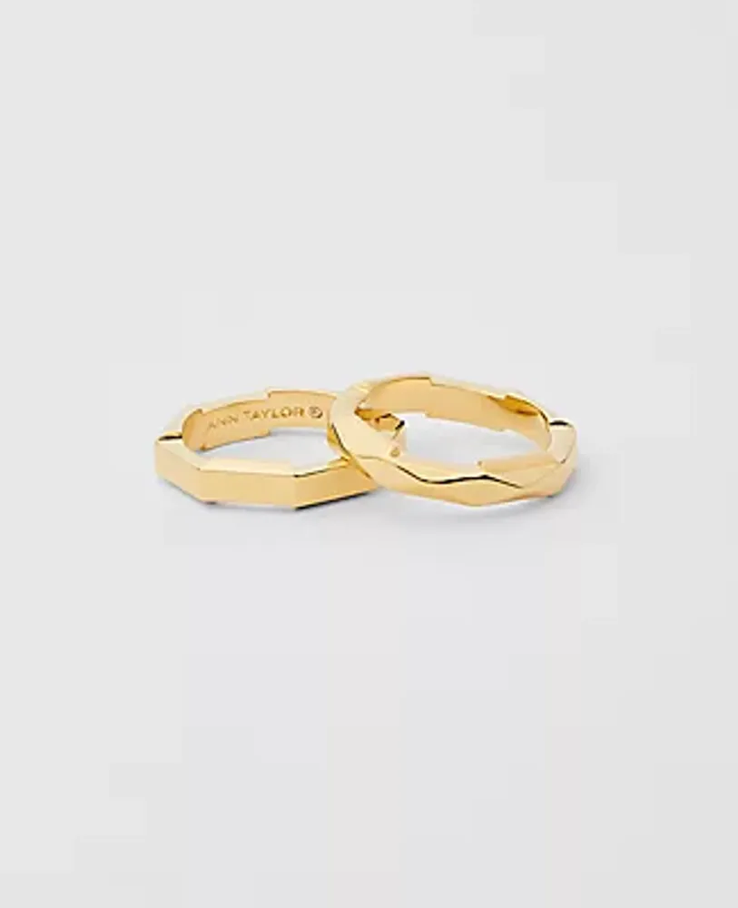 Ann Taylor Faceted Ring Set