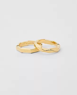 Ann Taylor Faceted Ring Set