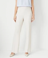 Ann Taylor The Petite Side Zip Trouser Pant Fluid Crepe Ivory Whisper Women's