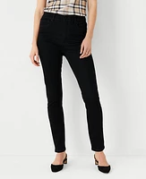 Ann Taylor Petite Sculpting Pocket High Rise Skinny Jeans in Jet Black Wash Size 6 Women's