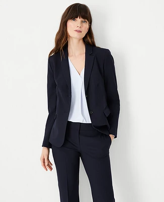 Ann Taylor The Petite Notched Two Button Blazer Seasonless Stretch Women's