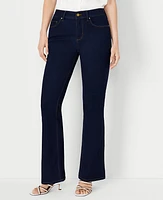 Ann Taylor Petite Mid Rise Boot Cut Jeans Rinse Wash - Curvy Fit Women's