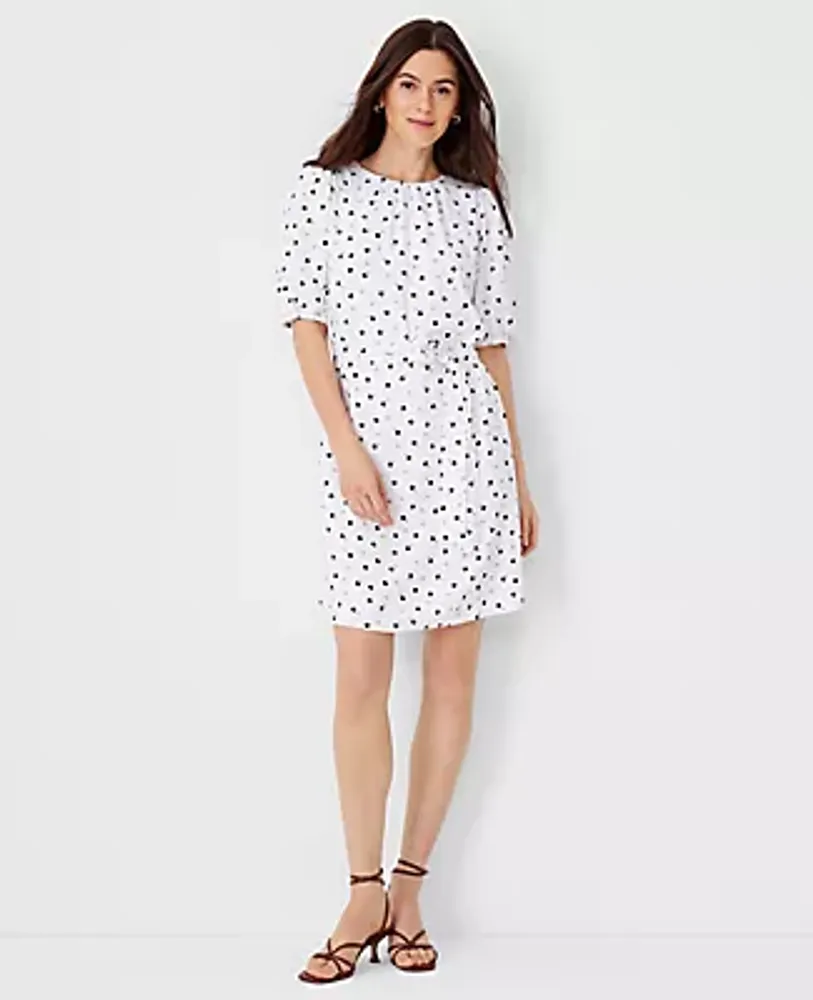 By Anthropologie Shirred Cutout Mini Dress