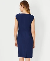 Ann Taylor The Scoop Neck Zip Pocket Dress Bi-Stretch Pure Sapphire Women's