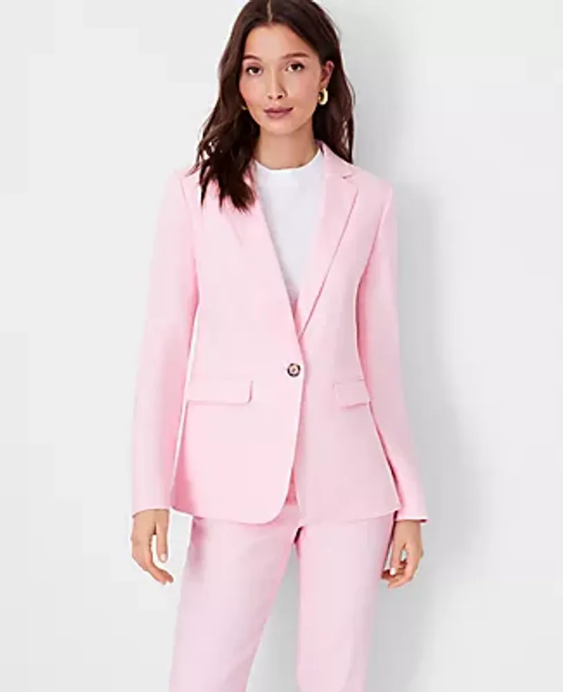 Petite Classic-Fit Washable Italian Wool-Blend Blazer