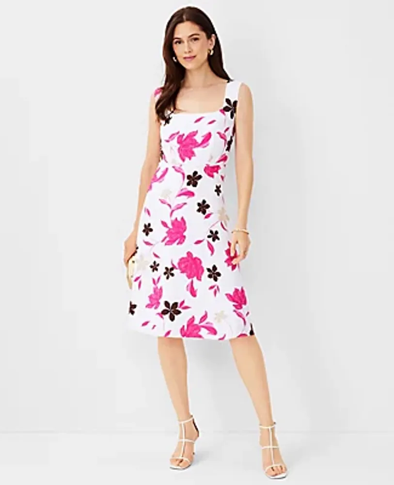 Adrianna Papell Petite Jacquard Fit & Flare Dress - Macy's