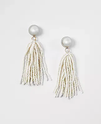Ann Taylor Metal Ball Tassel Earrings