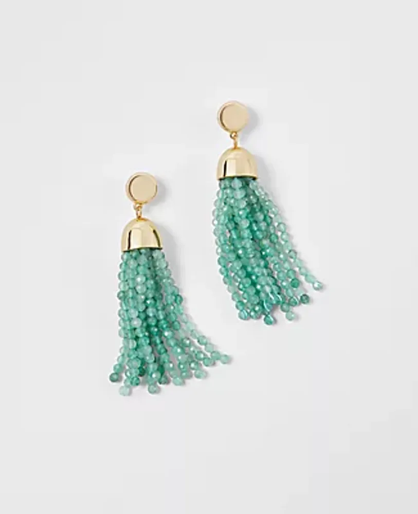 Ann Taylor Beaded Tassel Earrings