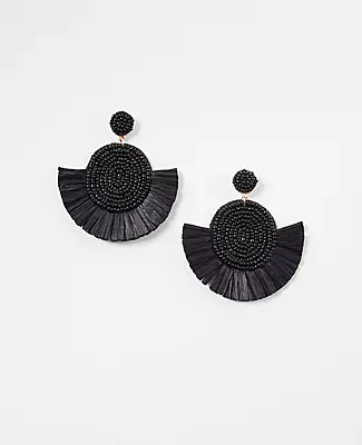 Ann Taylor Raffia Sparkle Statement Earrings