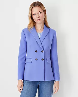 Ann Taylor Petite Fitted Double Breasted Blazer