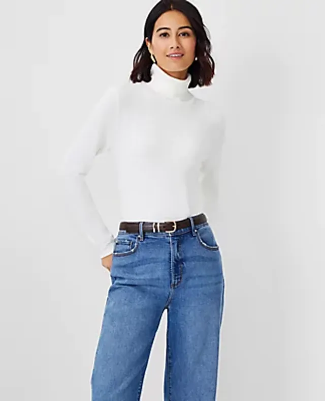 Ann Taylor Mixed Cable Turtleneck Sweater