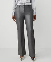 Ann Taylor The Faux Leather Jayne Trouser Pant Alley Grey Women's