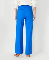 Ann Taylor The Petite Side Zip Straight Pant in Twill Size 2 Intense Lapis Women's