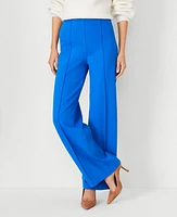 Ann Taylor The Petite Side Zip Straight Pant in Twill Size 2 Intense Lapis Women's