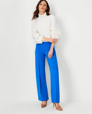 Ann Taylor The Petite Side Zip Straight Pant in Twill Size 2 Intense Lapis Women's