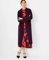 Ann Taylor Petite Doubleface Belted Blanket Coat