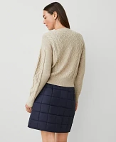 Ann Taylor Cable Henley Sweater Women's