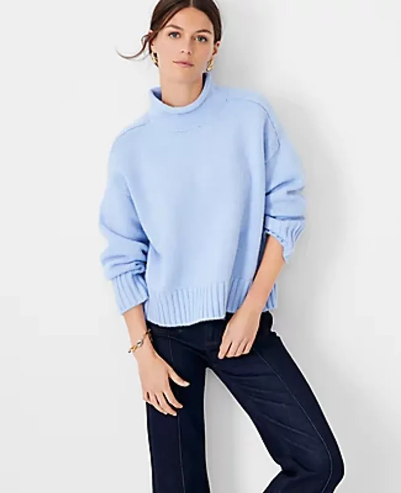 Ann Taylor Petite Roll Neck Drop Shoulder Sweater | The Summit