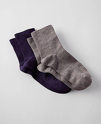 Ann Taylor AT Weekend Silky Ribbed Ankle Socks