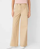 Ann Taylor AT Weekend Wide Leg Chino Pants