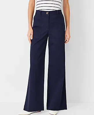 Ann Taylor AT Weekend Wide Leg Chino Pants