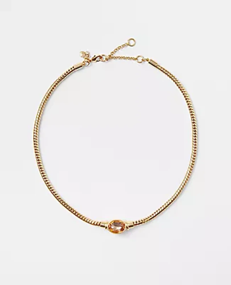 Ann Taylor Crystal Chain Necklace