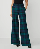 Ann Taylor The Perfect Wide-Leg Pant Tartan Rainforest Women's