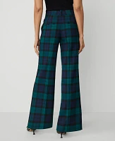 Ann Taylor The Perfect Wide-Leg Pant Tartan Rainforest Women's