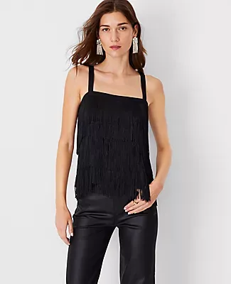 Ann Taylor Tiered Fringe Tank Top